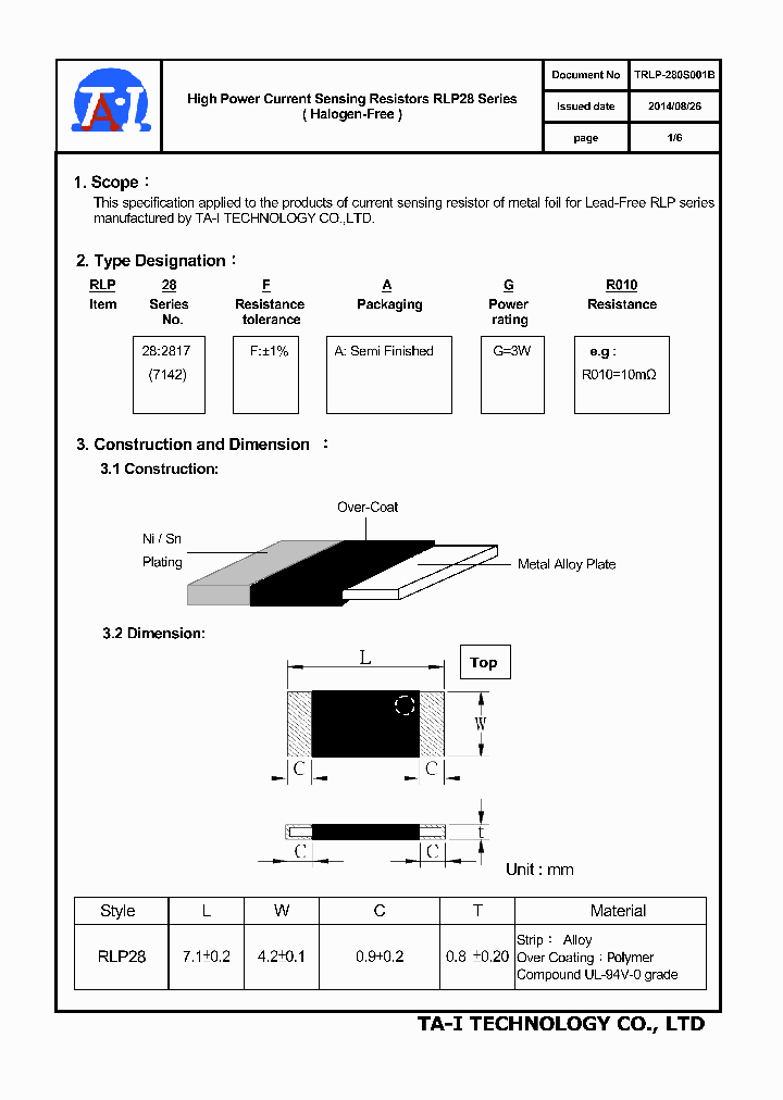 RLP28FAGR010_8043606.PDF Datasheet