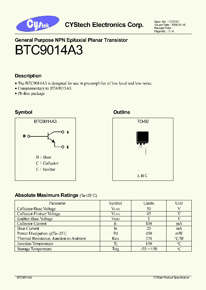 BTC9014A3_8044054.PDF Datasheet