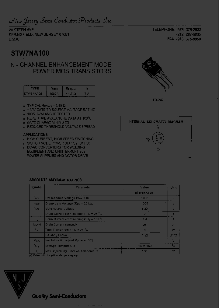STW7NA100_8044300.PDF Datasheet