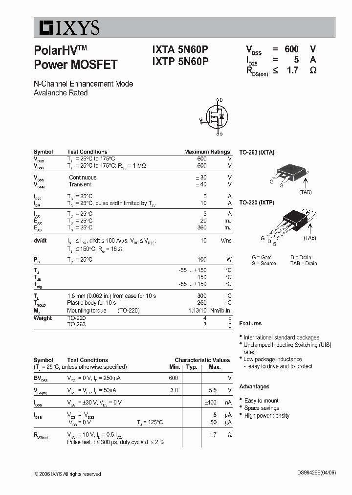 IXTP5N60P_8047794.PDF Datasheet