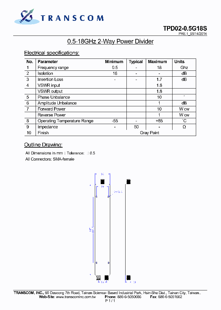 TPD02-05G18S_8048081.PDF Datasheet