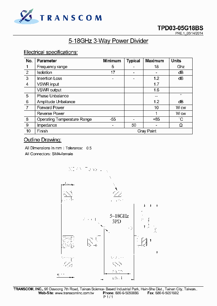 TPD03-05G18BS_8048096.PDF Datasheet