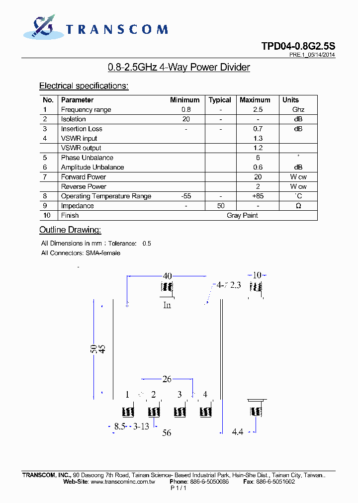 TPD04-08G25S_8048100.PDF Datasheet