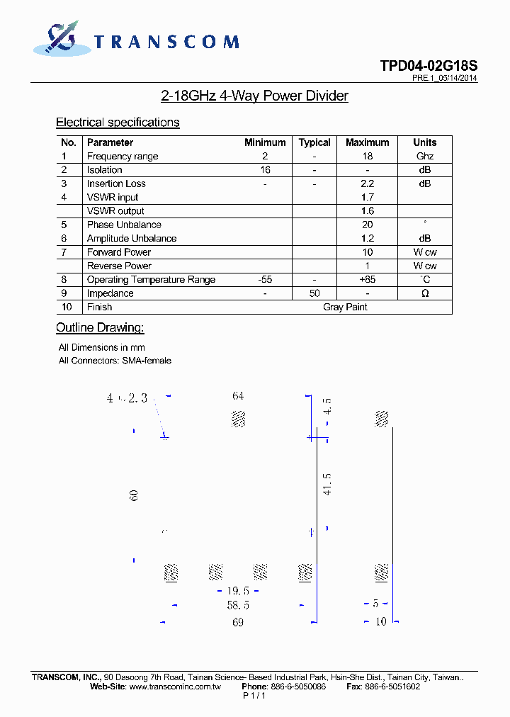 TPD04-02G18S_8048104.PDF Datasheet