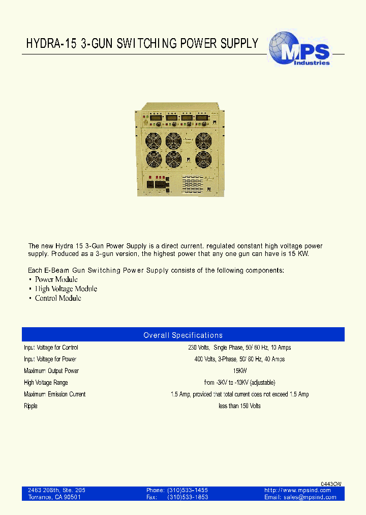 HYDRA-15_8048343.PDF Datasheet