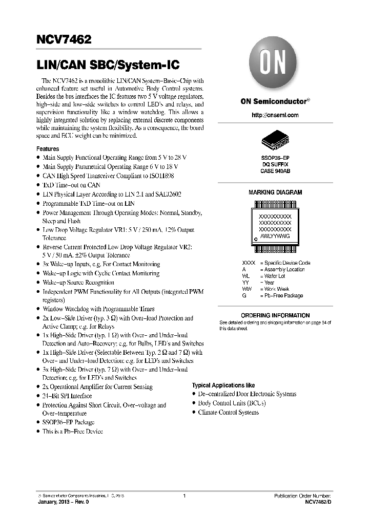 NCV7462_8049673.PDF Datasheet
