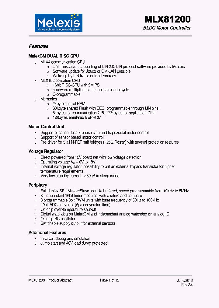 MLX81200_8049936.PDF Datasheet