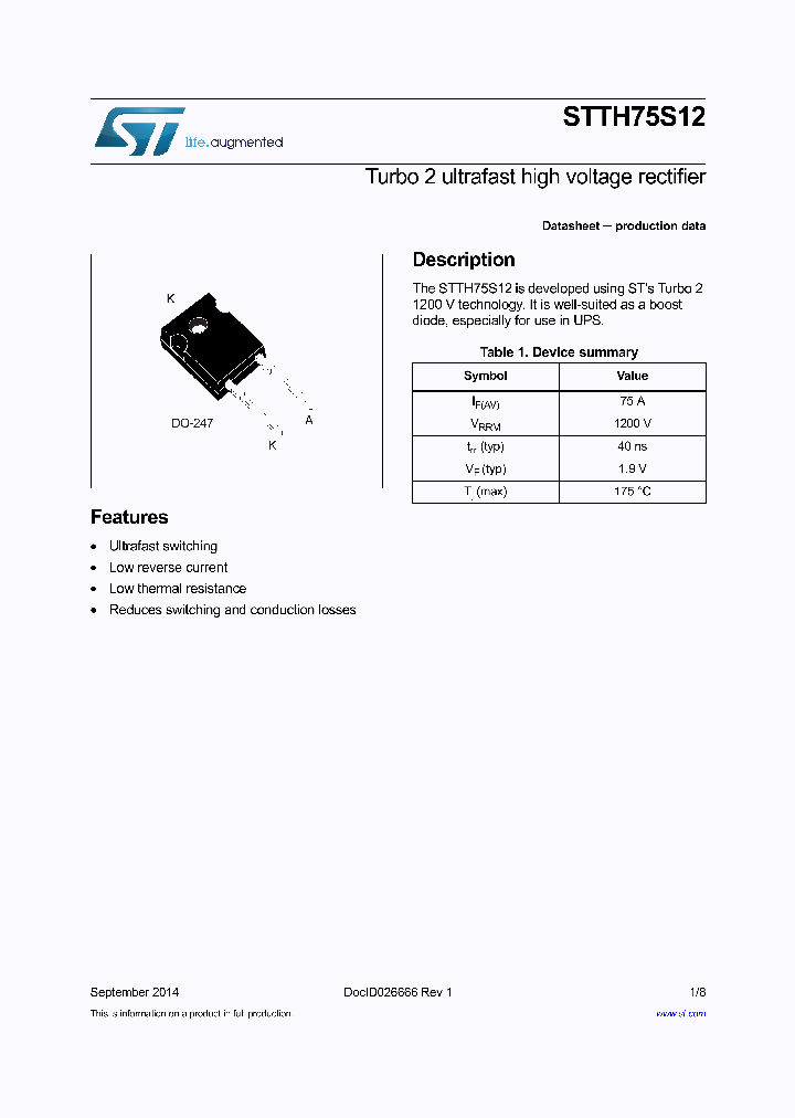 STTH75S12_8051877.PDF Datasheet