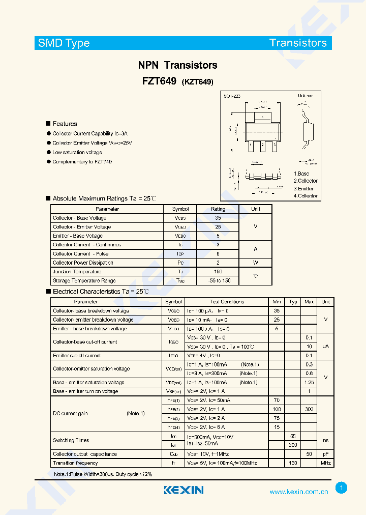 FZT649-15_8050884.PDF Datasheet