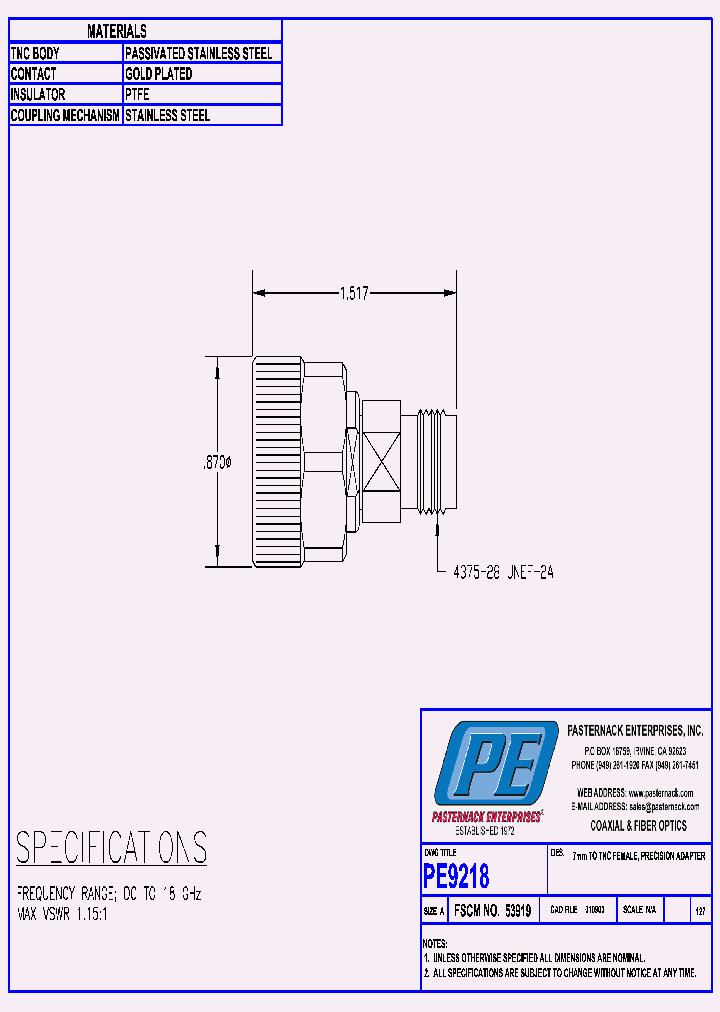 PE9218_8053605.PDF Datasheet