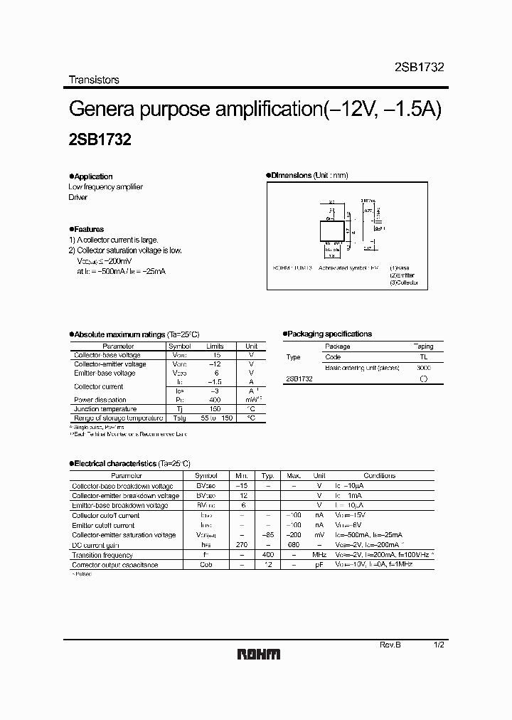 2SB1732TL_8056059.PDF Datasheet