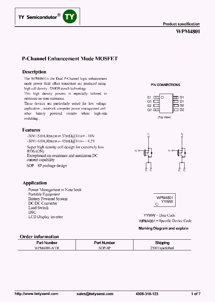 WPM4801_8057534.PDF Datasheet