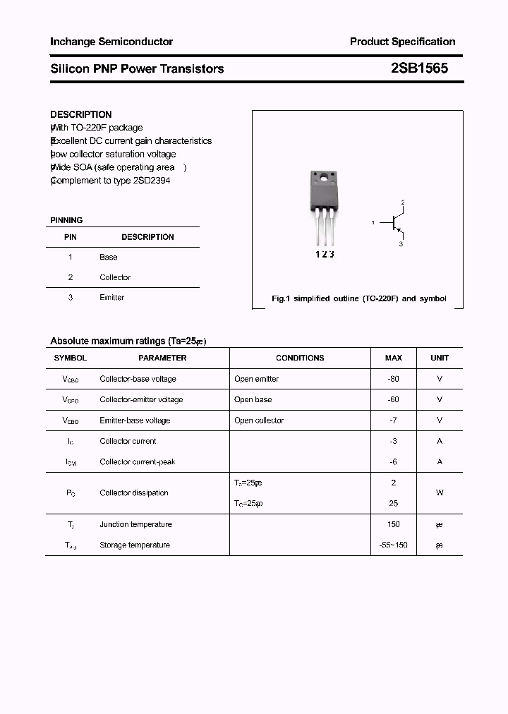 2SB1565_8057565.PDF Datasheet