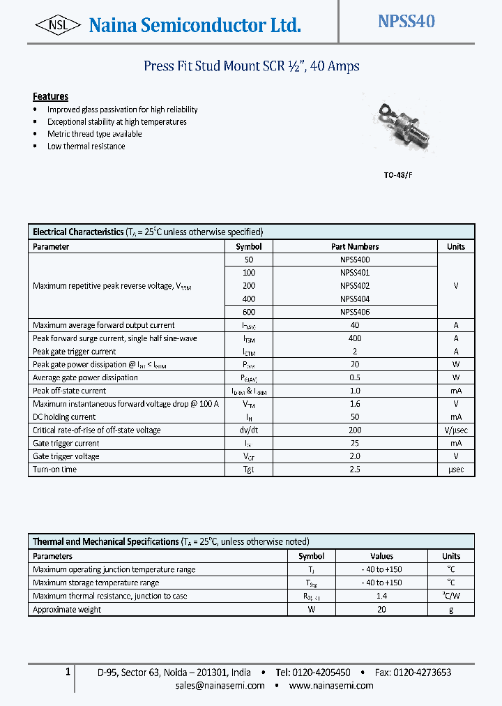 NPSS40_8059869.PDF Datasheet