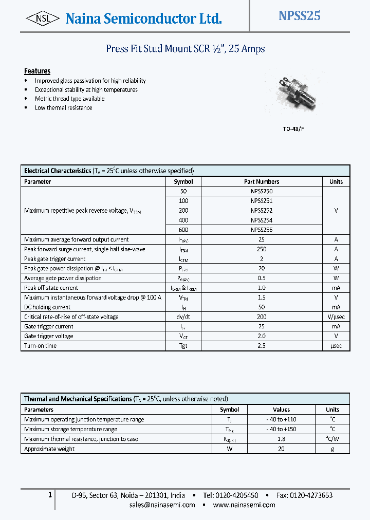 NPSS25_8059885.PDF Datasheet