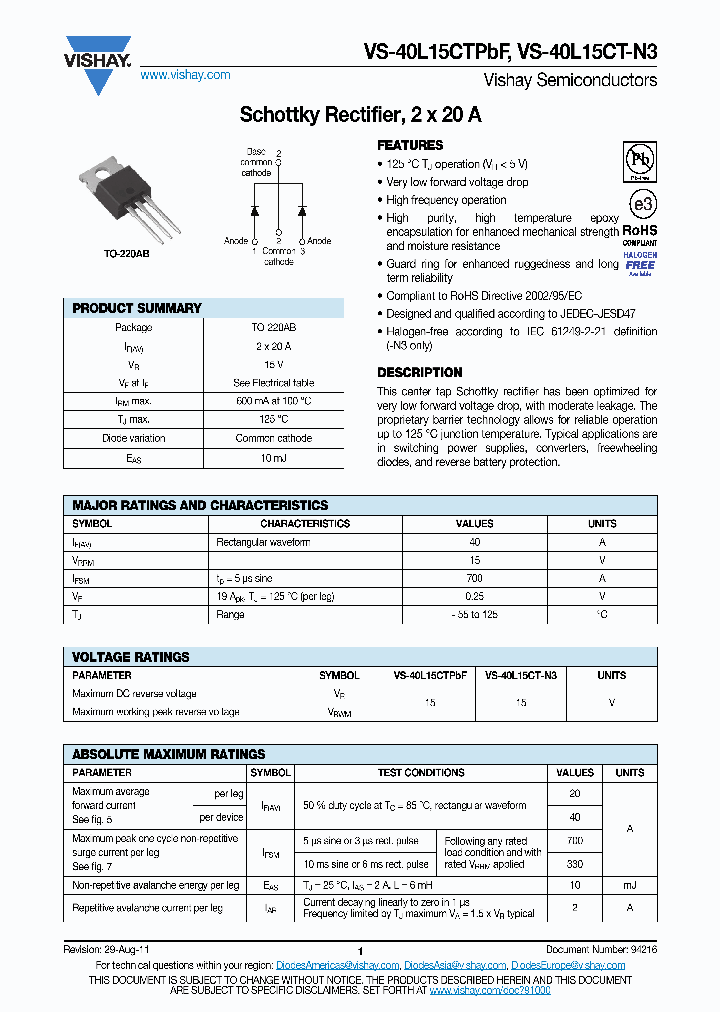 VS-40L15CTPBF_8061371.PDF Datasheet