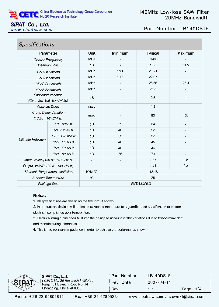 LB140DS15_8061556.PDF Datasheet