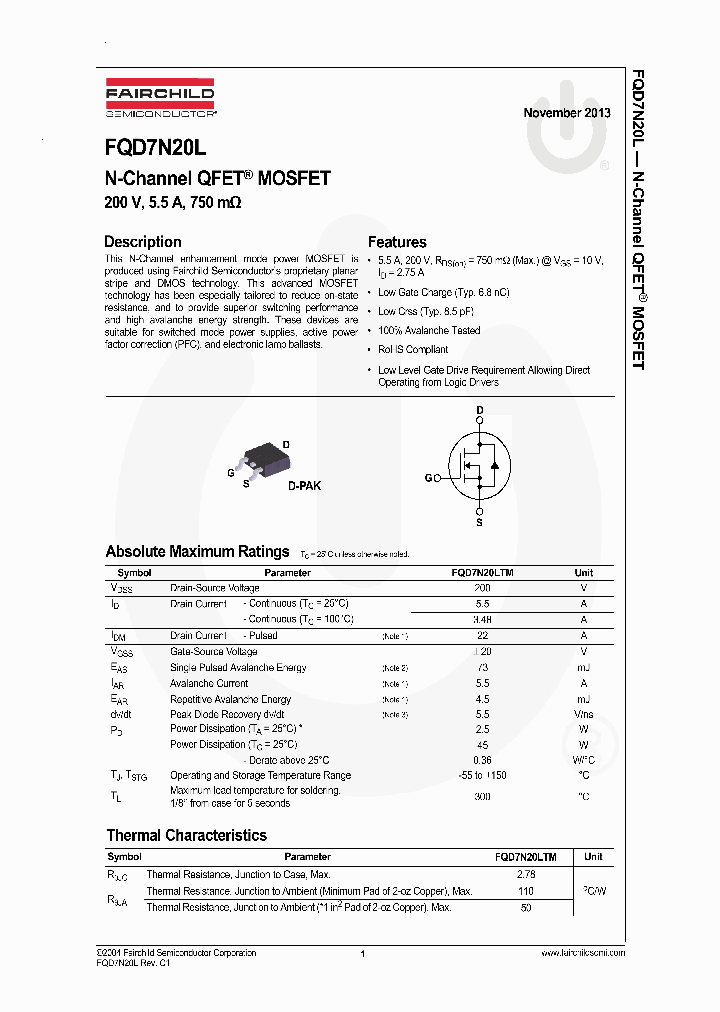 FQD7N20L_8062178.PDF Datasheet