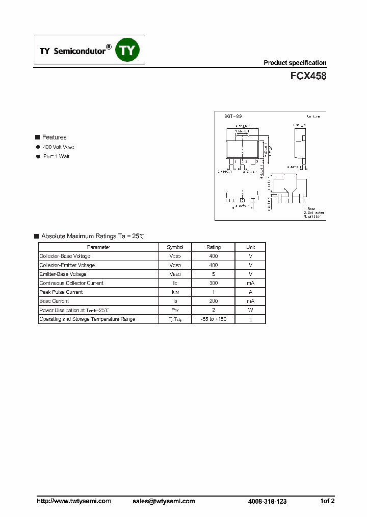 FCX458_8062211.PDF Datasheet