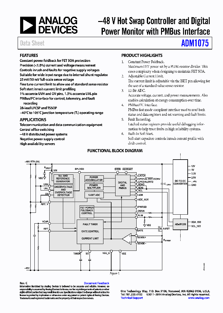 ADM1075-1ACPZ_8063525.PDF Datasheet