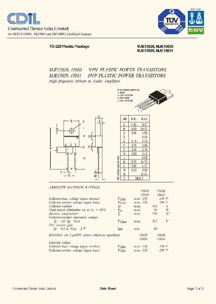 MJE15028_8063975.PDF Datasheet