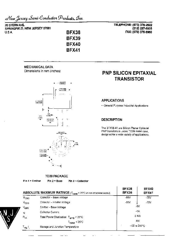 BFX39_8064623.PDF Datasheet