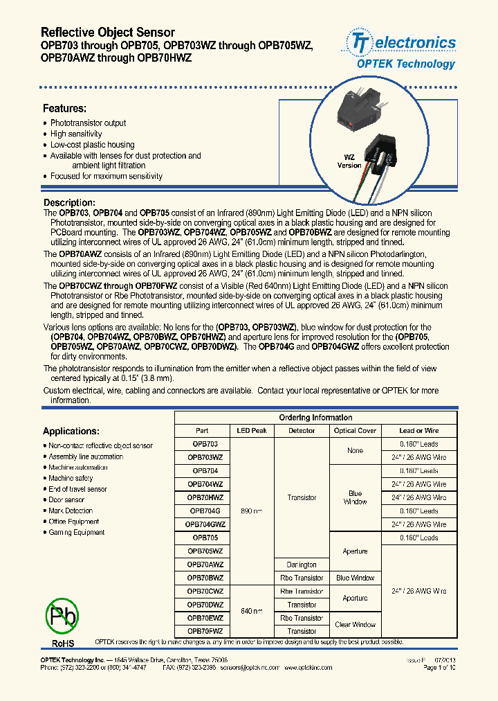 OPB703_8068870.PDF Datasheet