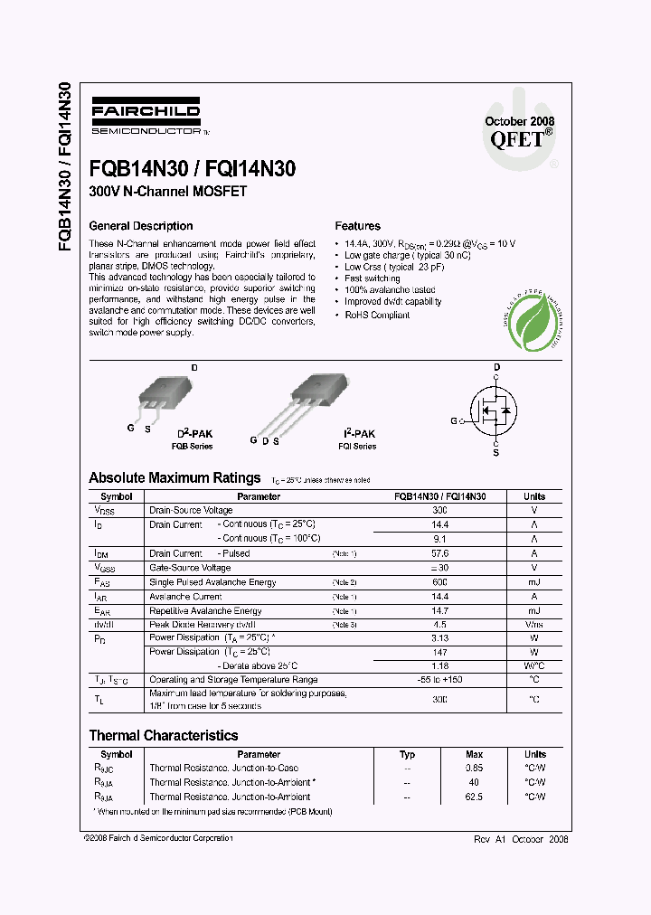 FQB14N30TM_8068756.PDF Datasheet
