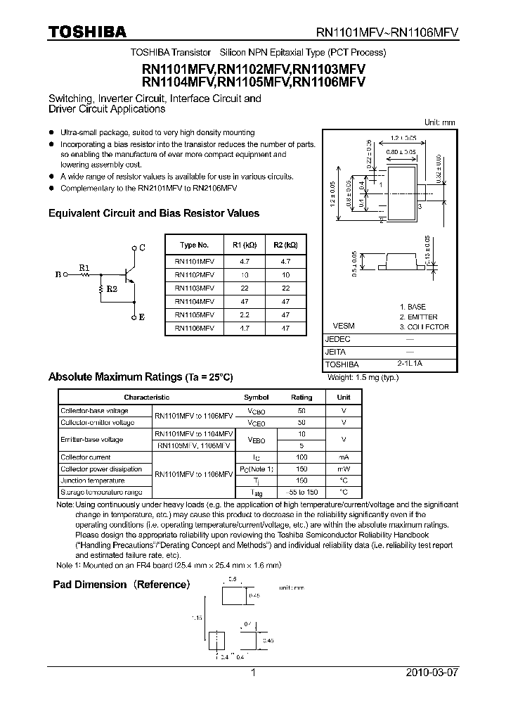 RN1102MFVTPL3_8070372.PDF Datasheet