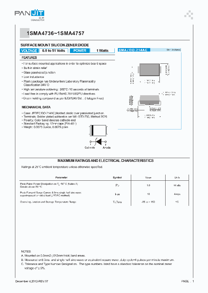 1SMA4739_8070922.PDF Datasheet