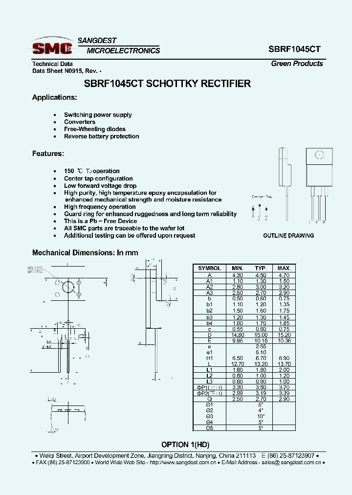SBRF1045CT_8070876.PDF Datasheet