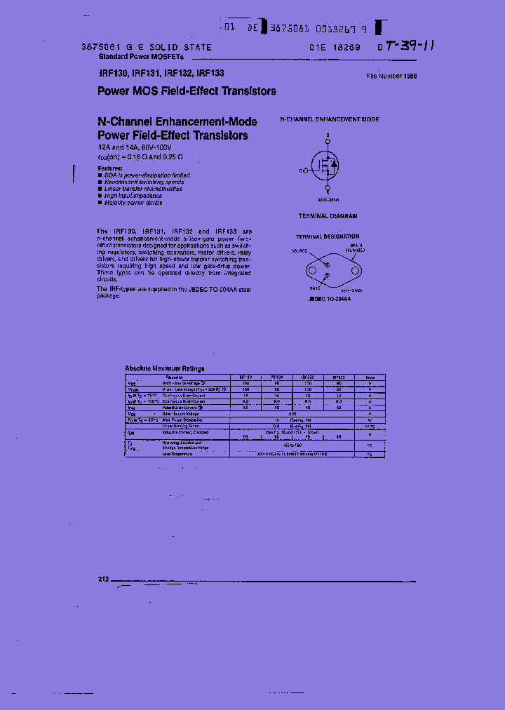 IRF132_8071627.PDF Datasheet