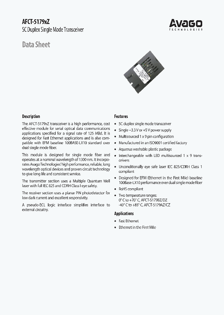 AFCT-5179AZ_8072694.PDF Datasheet