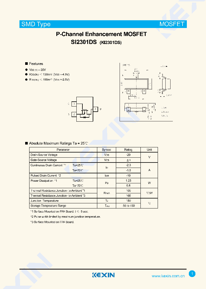 SI2301DS_8072643.PDF Datasheet