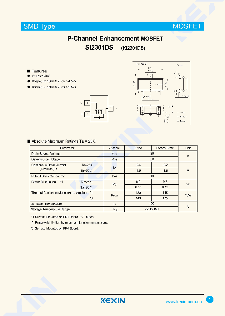 SI2301DS-3_8072644.PDF Datasheet