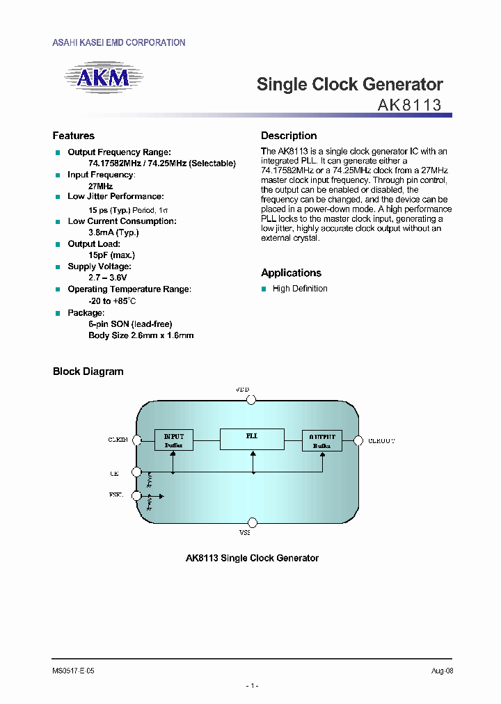 AK8113_7816675.PDF Datasheet