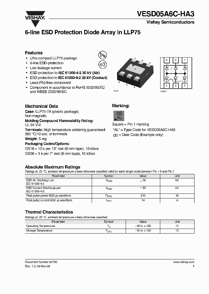 VESD05A6C-HA3-GS08_8073559.PDF Datasheet