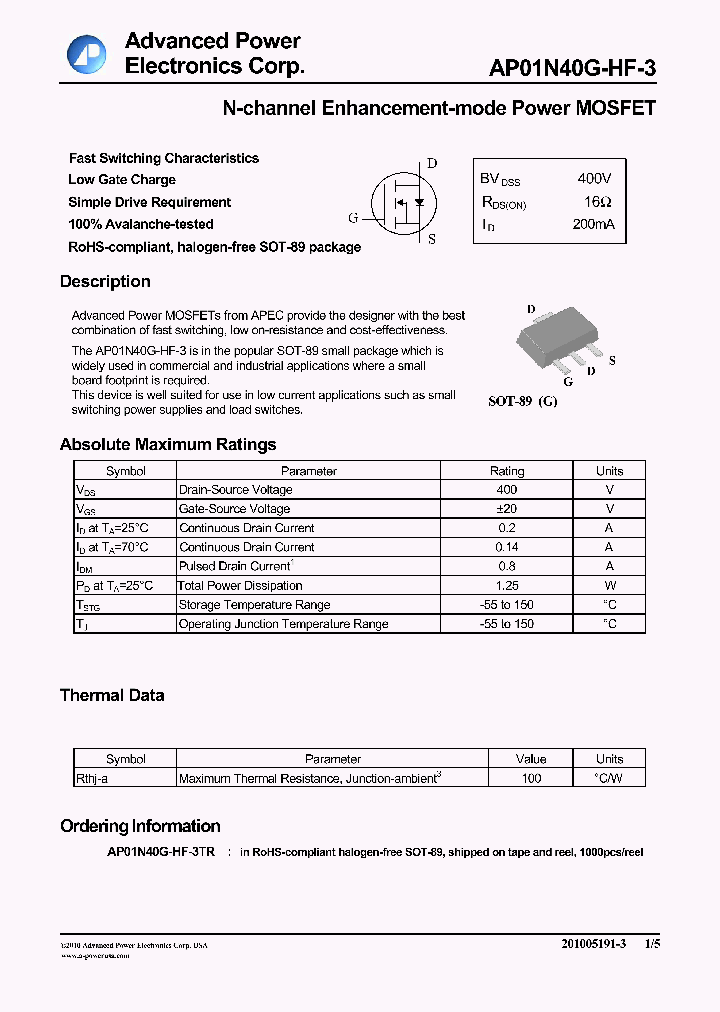 AP01N40G-HF-3_7817908.PDF Datasheet