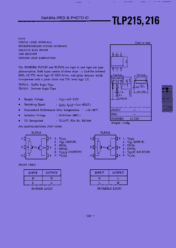 TLP215TP4_8072684.PDF Datasheet