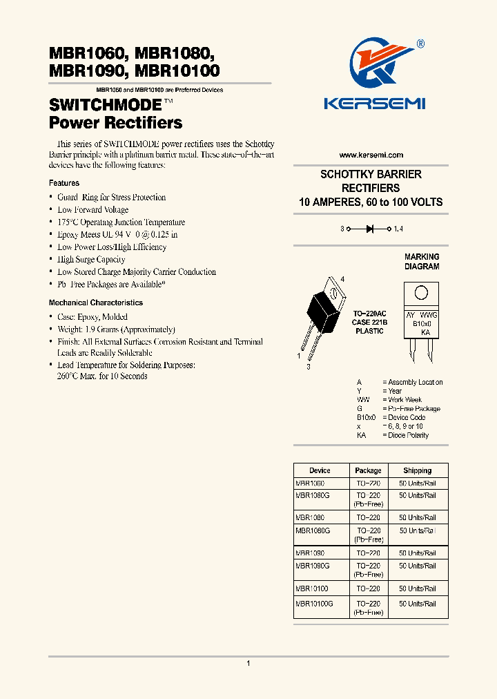 MBR10100_8074948.PDF Datasheet