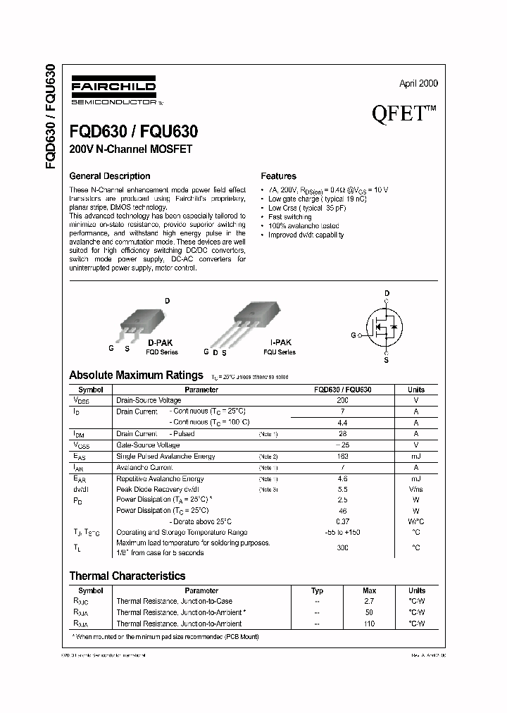 FQD630TM_8075952.PDF Datasheet