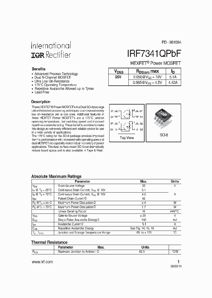 IRF7341QPBF_8076220.PDF Datasheet