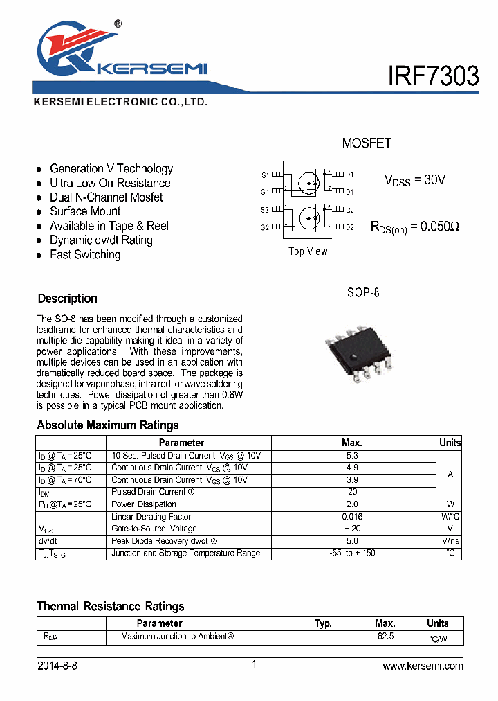 IRF7303_8077379.PDF Datasheet