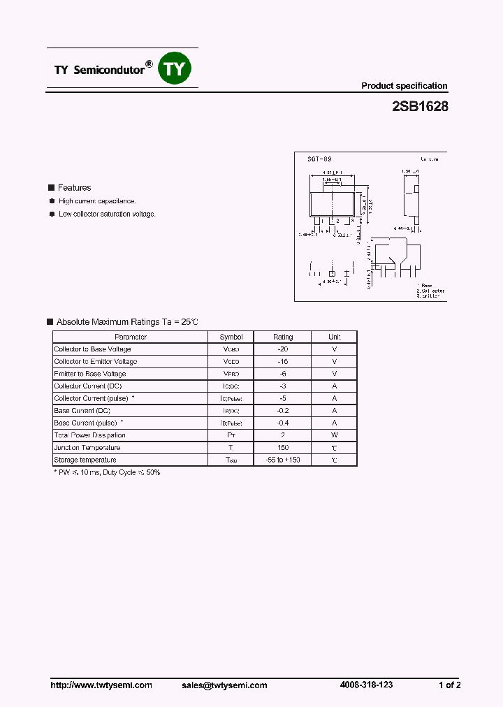 2SB1628_8083448.PDF Datasheet