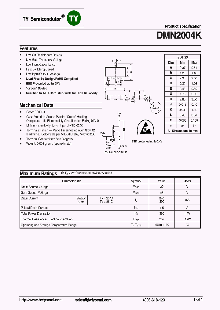 DMN2004K-7-F_8085890.PDF Datasheet