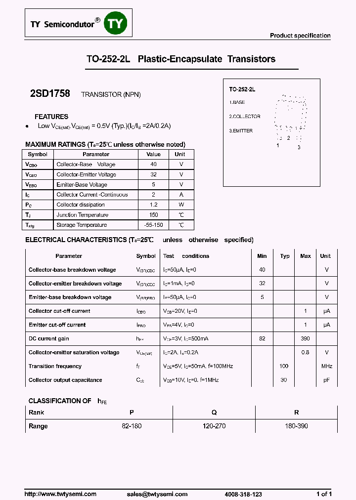 2SD1758-TO252-2L_8085929.PDF Datasheet