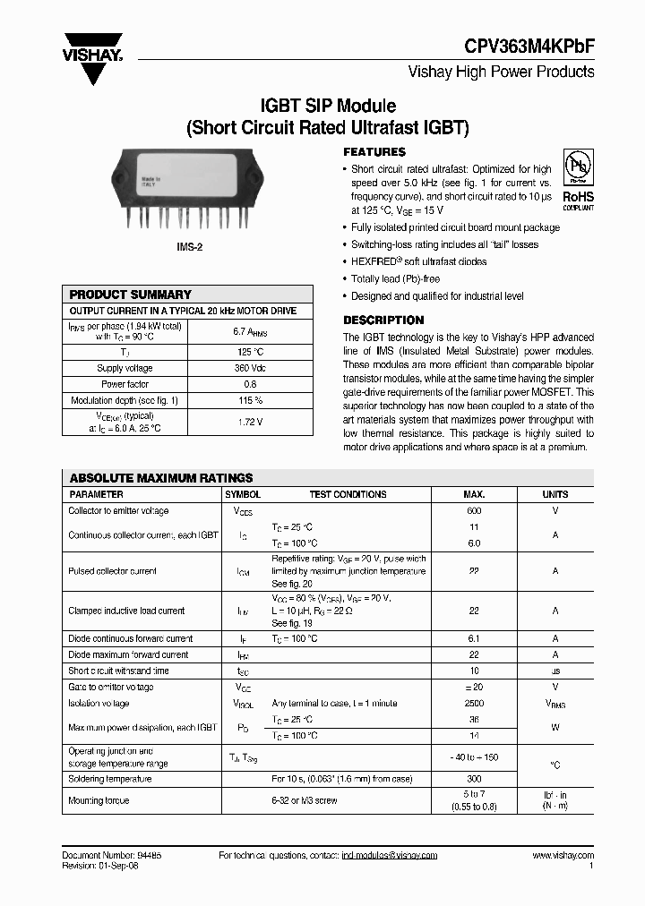 CPV363M4KPBF_8086450.PDF Datasheet