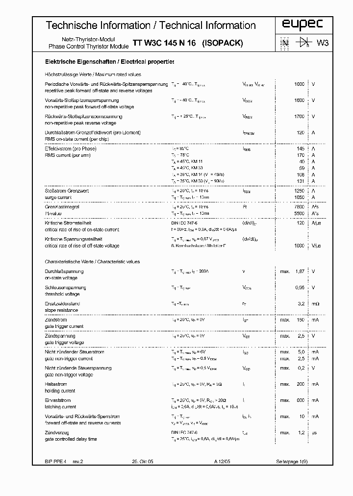 TTW3C145N16_8088985.PDF Datasheet