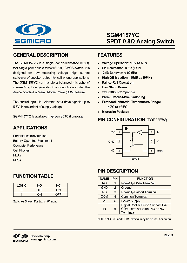 SGM4157YC-15_8089620.PDF Datasheet