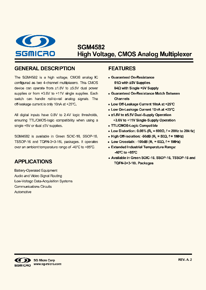 SGM4582_8089628.PDF Datasheet